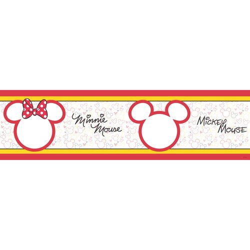 Mickey Mouse és  Minnie öntapadós bordűr tapéta , 500 x 14 cm