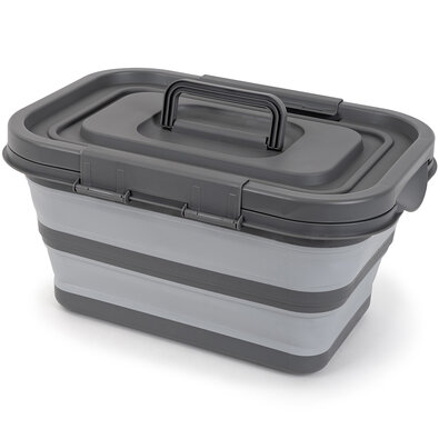 4Home Sklopna silikonska shranjevalna škatla spokrovom Storage