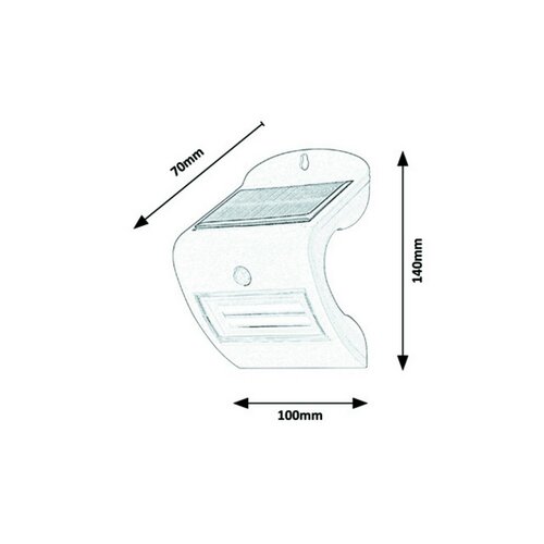 Rabalux 7970 solarny kinkiet zewnętrzny Opava, z czujnikiem