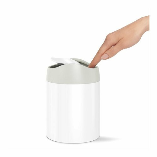 Simplehuman Tisch-Abfalleimer MINI 1,5 l,  Weiß