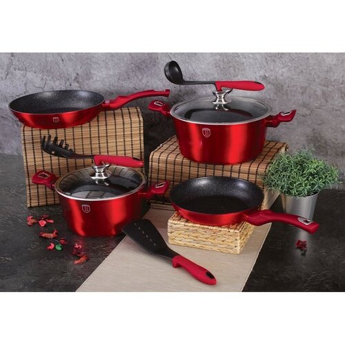 Set de oale și ustensile de gătit Berlinger Haus 13 piese Burgundy Metallic Line I