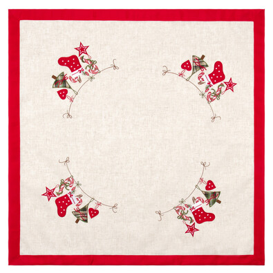 Faţă  de masă Ciorapi de Crăciun, 85 x 85 cm