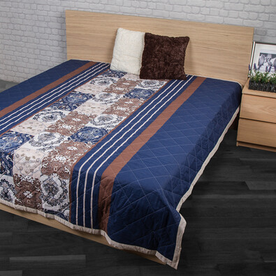 Narzuta na łóżko Paolina niebieski, 160 x 220 cm