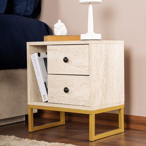 Nachttisch Glimmer Travertine