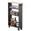 Kesper 24856 Regal für Nischen auf Rollen, Schwarz, 50 x 15 x 79 cm