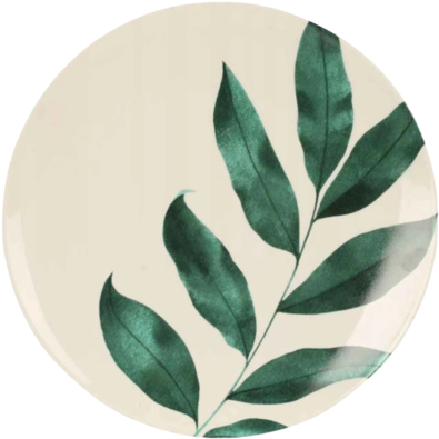 Порцелянова обідня тарілка Leaf, діаметр 27 см