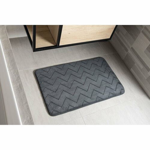 GEDY 96MS508085 Mousse fürdőszobaszőnyeg antracit,50 x 80 cm, 50 x 80 cm