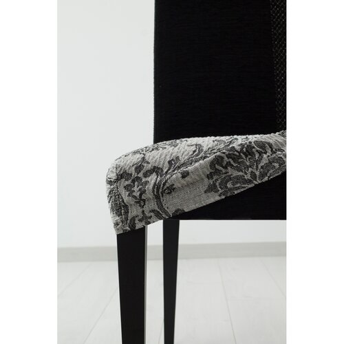 Napínací potah na sedák židle Istanbul šedá, 45 x 45 cm, sada 2 ks
