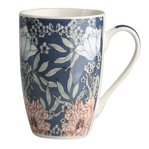 Altom Flower Jeans porcelánbögre szett 320 ml, 4 db