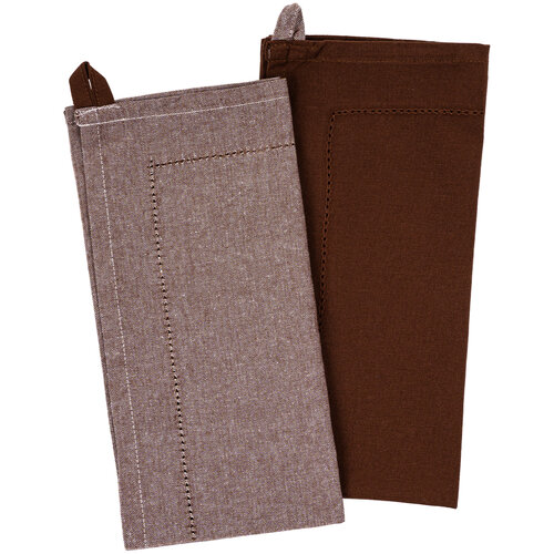 Kuhinjska krpa Heda čokoladna, 50 x 70 cm, komplet2 kos