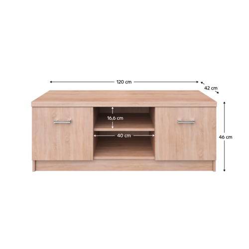 TOPTY 2D TV-állvány, Sonoma tölgy