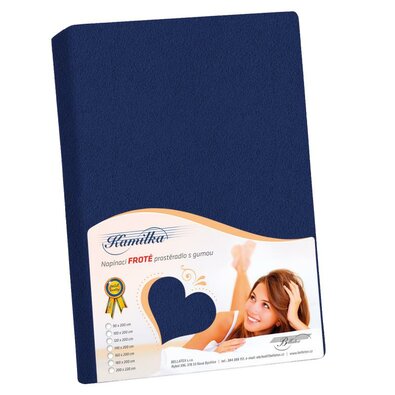 Froté prestieradlo Bellatex tmavomodré , 160 x 200cm
