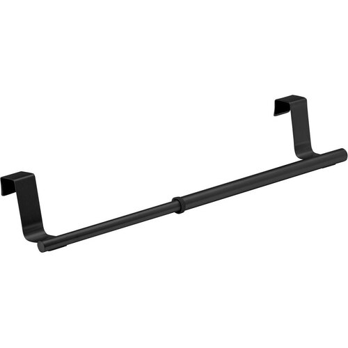 Suport reglabil pentru prosoape Wenko din oțelinoxidabil 22-35 cm, negru