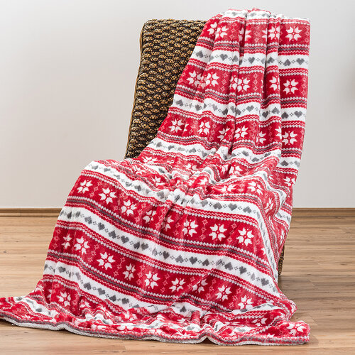 4Home Baránková deka Zimný sen červená, 150 x 200 cm