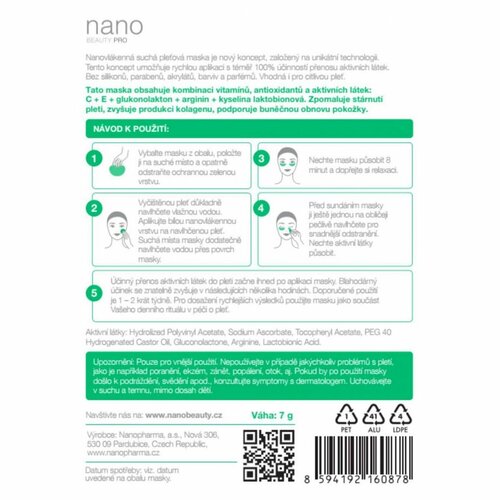 nanoBeauty Anti-Aging Maska pod oczy