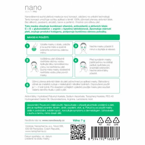 nanoBeauty Anti-Aging maska za pod oči
