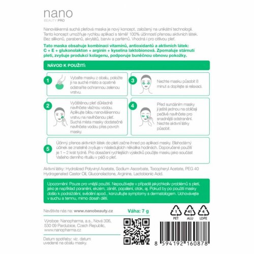 nanoBeauty Anti-Aging szem alatti maszk