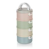 Sufertaș de plastic pentru alimente Banquet  Avanza, 2,8 l, 4 părți multicolor