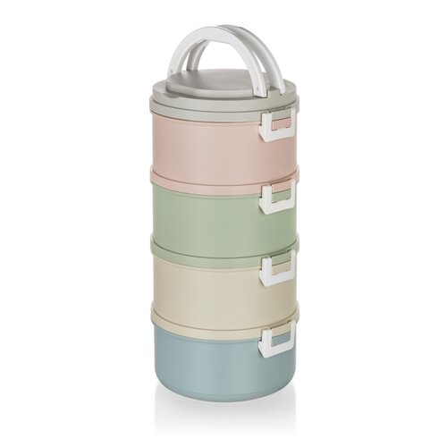 Banquet Kunststoff-Lebensmittelträger Avanza , 2,8 l, 4 Teile, multicolor