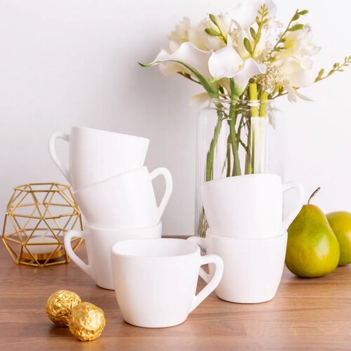 Altom Komplet skodelic iz opalnega stekla White harmony 250 ml 6 kosov