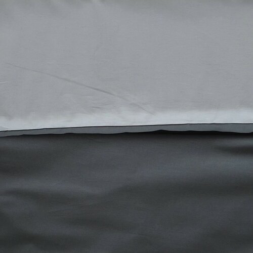B.E.S. Petrovice Baumwollbettwäsche Double Face anthrazit/grau, 220 x 200 cm, 2 Stück 70 x 90 cm