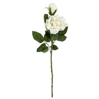 Rózsa művirág, krémszínű, 46 cm