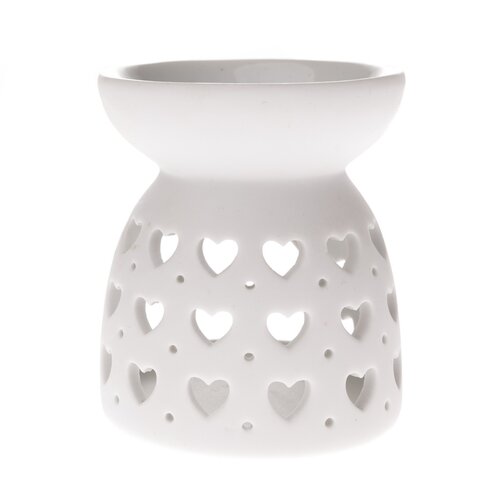 Porcelanska aromalampa Luminary bela, 7,7 x 9 cm