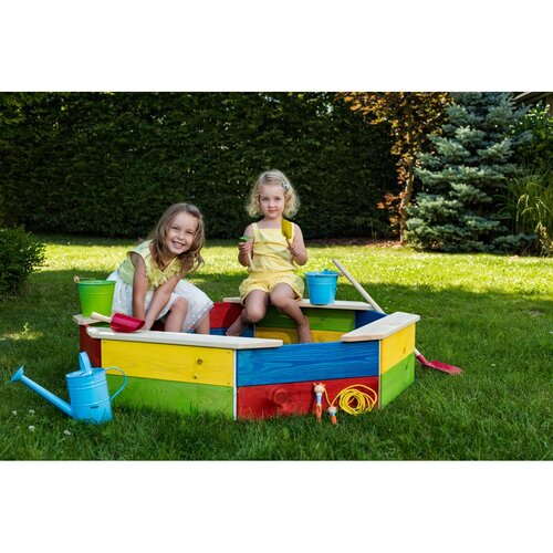 Woody Pískoviště leseno barvito, 130 x 130 x 26 cm