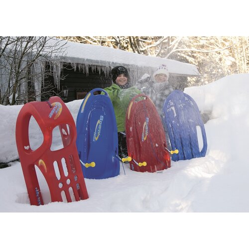 Rolly Toys Plastikowe sanki bobsleje Snow Max czerwony, 50 x 104 cm