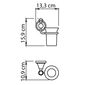 GEDY NV1013 Nevis kubek, ceramika, chrom