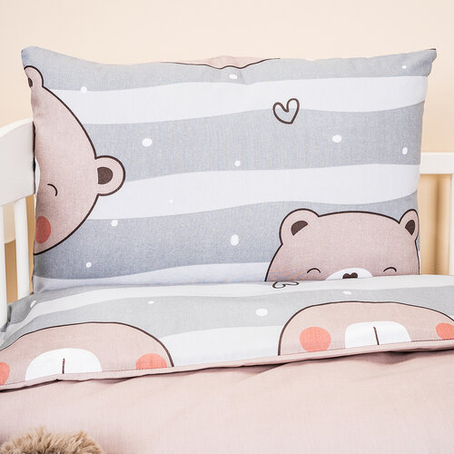 Lenjerie de pat copii, din bumbac, 4Home Little bear, 100 x 135 cm, 40 x 60 cm