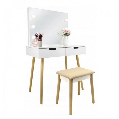 Kozmetický stolík s osvetlením Retro, 80 x 135 x 50 cm