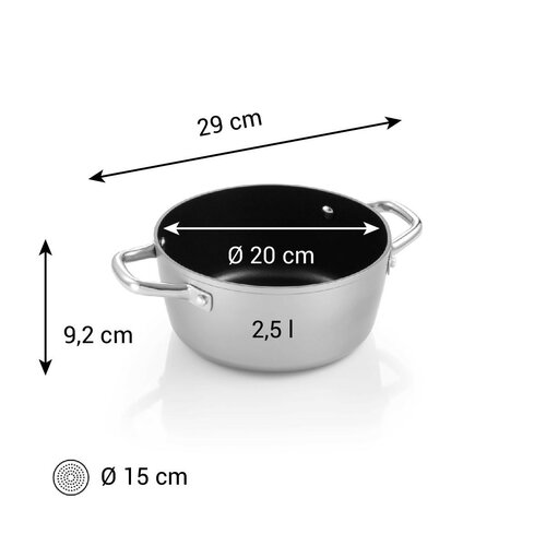 Tescoma GrandCHEF+ lábas átmérője 20 cm, 2,5 l