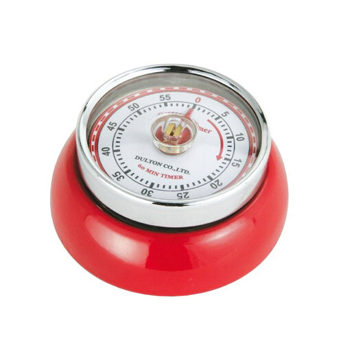 Kuchyňská magnetická minutka Speed Retro 7 x 3 cm, červená