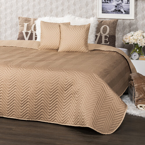 Cuvertură de pat 4Home Doubleface marodeschis/maro, 220 x 240 cm, 2 buc 40 x 40 cm