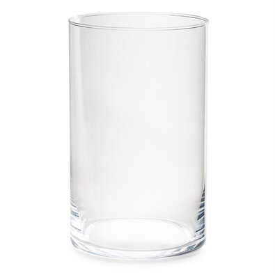 Świecznik szklany, 25 x 15 cm