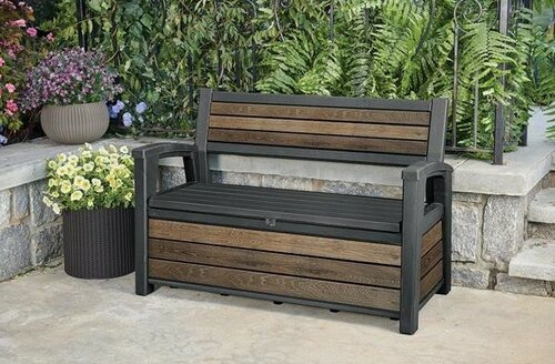 Keter Gartenbank Deco 227 l, braun