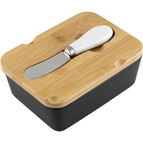 Florina Butterdose mit Messer Adria, Schwarz