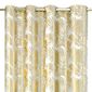 Restilo Záves Velvet Golden Leaves biela, 140 x 245 cm
