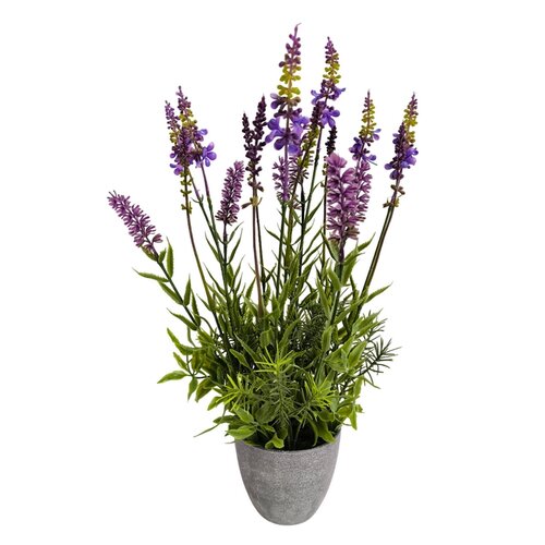 Sztuczna lawenda w doniczce, 43 cm