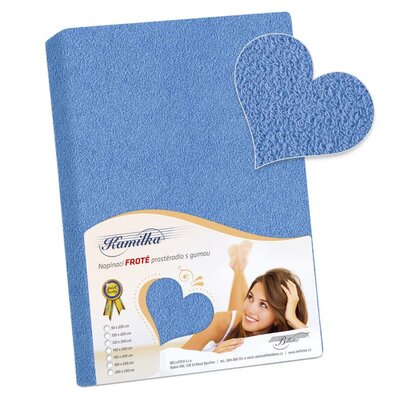 Bellatex Froté prestieradlo Kamilka modrá, 90 x 200 cm