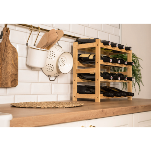G21 Bambusov stojalo za vino, 16 steklenic