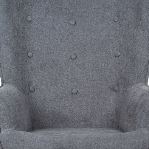 Ohrensessel mit Fußstütze GREY2, grau