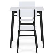 Jídelní set pro 2 osoby CORE White, černá konstrukce