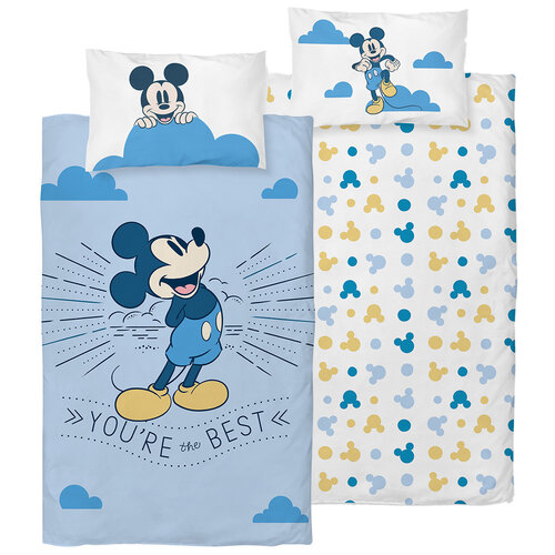 Lenjerie de pat pentru copii Mickey Mouse Ești celmai bun, 100 x 135 cm, 40 x 60 cm