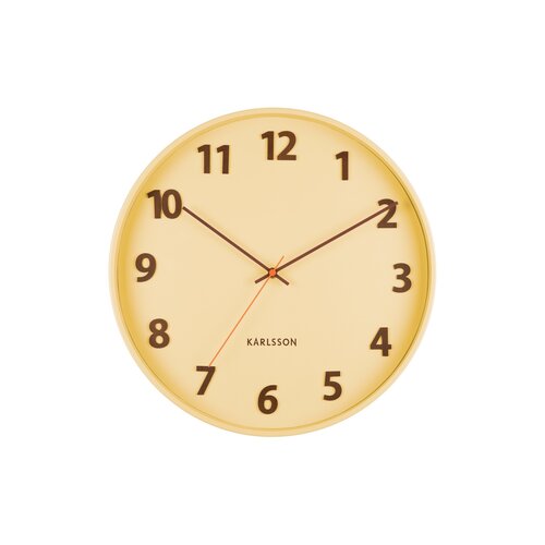 Karlsson 5920LY dizajnové nástenné hodiny 40 cm, soft yellow