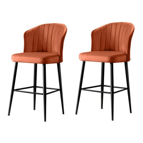 Set de scaune de bar Rubi Tile Red and Black, 2 buc.