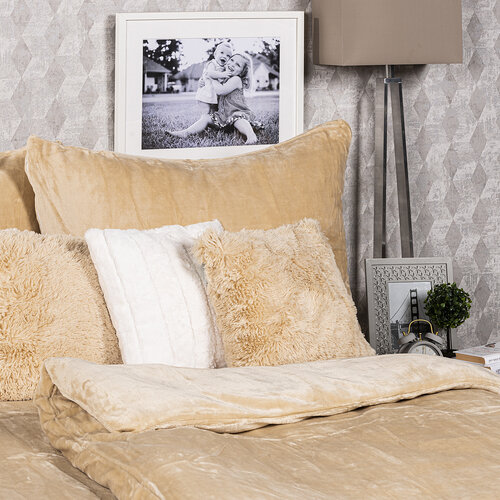 Lenjerie de pat din microflanel 4Home bej, 140 x 220 cm, 70 x 90 cm
