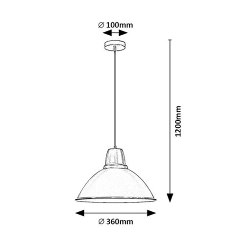 Rabalux 72013 lampa wisząca Wilbour, czarny