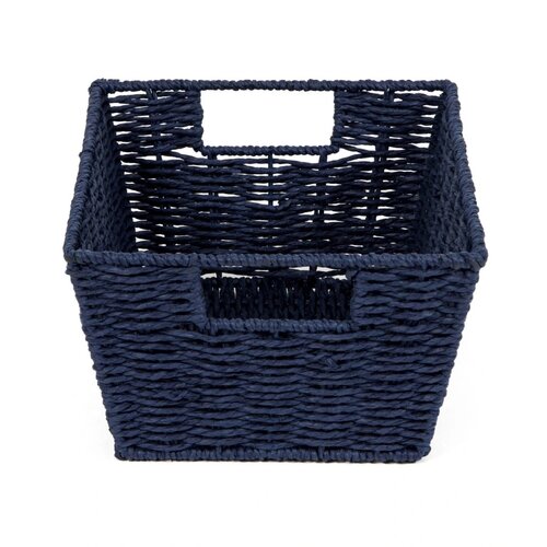 Coș împletit manual Compactor ETNA, 31 x 24x 14 cm, albastru